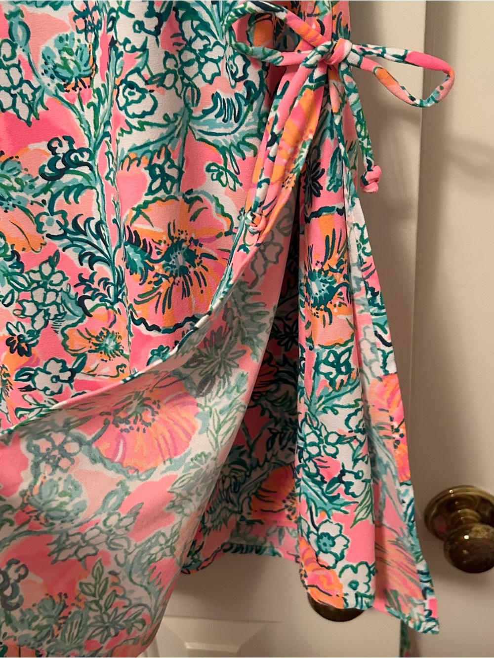 Lilly Pulitzer Woman's Pearl Romper Dress Soleil Pink Perfect Poppy Size 10 - Picture 3 of 9